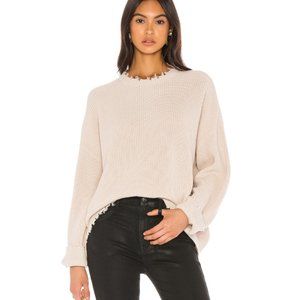 Eve Round-Neck Pullover w/ Distressed Edges